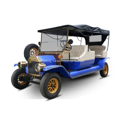 Carro de golf de estilo americano antiguo Diseño de automóvil club eléctrico retro para negocios de turismo turístico