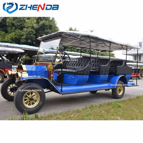 Carro de golf de estilo americano antiguo Diseño de automóvil club eléctrico retro para negocios de turismo turístico